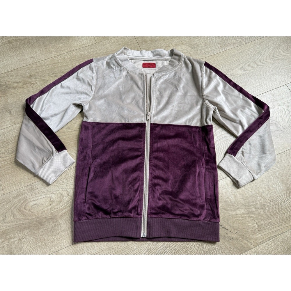 NWOT Boys Kids Haus Of JR‎ suede Zip Up Jacket Color Block For Cool Kids Size 10